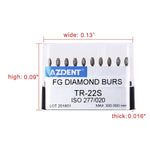 Dental Diamond Burs FG TR-22S Flat Cone 10pcs/Box - pairaydental.com