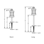 Dental Extractor Apical Root Fragments Drill Short & Long 2pcs/Pack - pairaydental.com