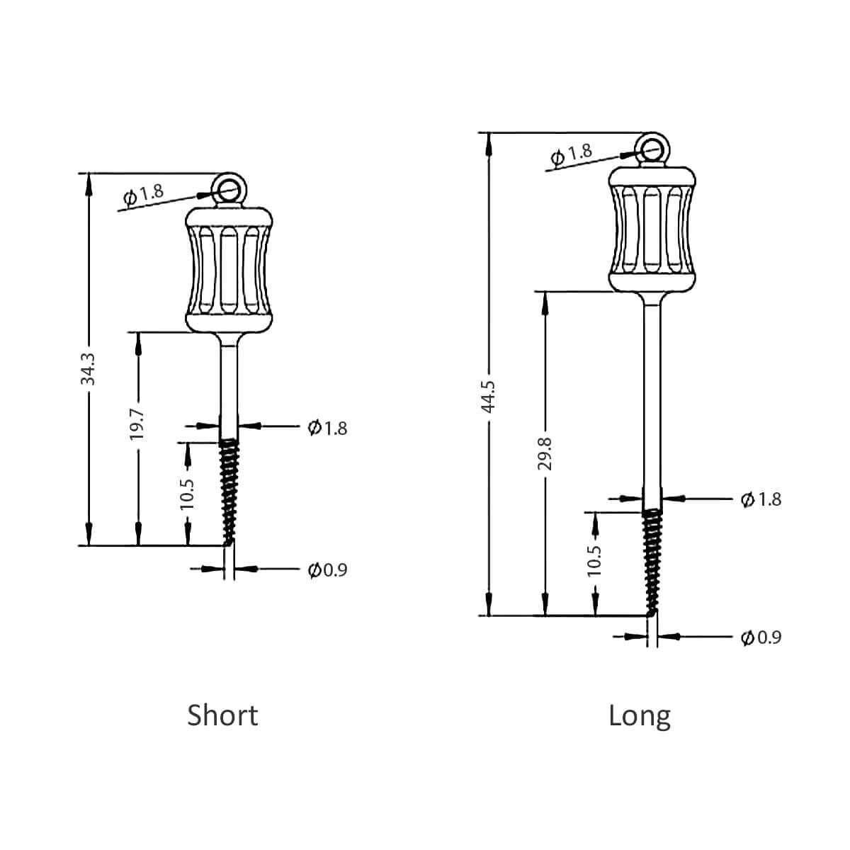 Dental Extractor Apical Root Fragments Drill Short & Long 2pcs/Pack - pairaydental.com