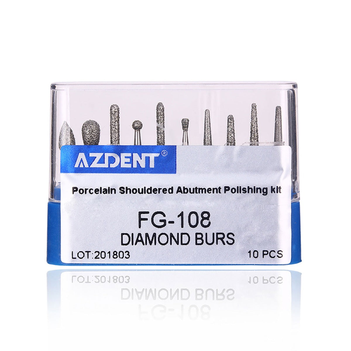Dental Diamond Bur FG-108 Porcelain Shouldered Abutment Polishing Kit 10pcs/Kit - pairaydental.com