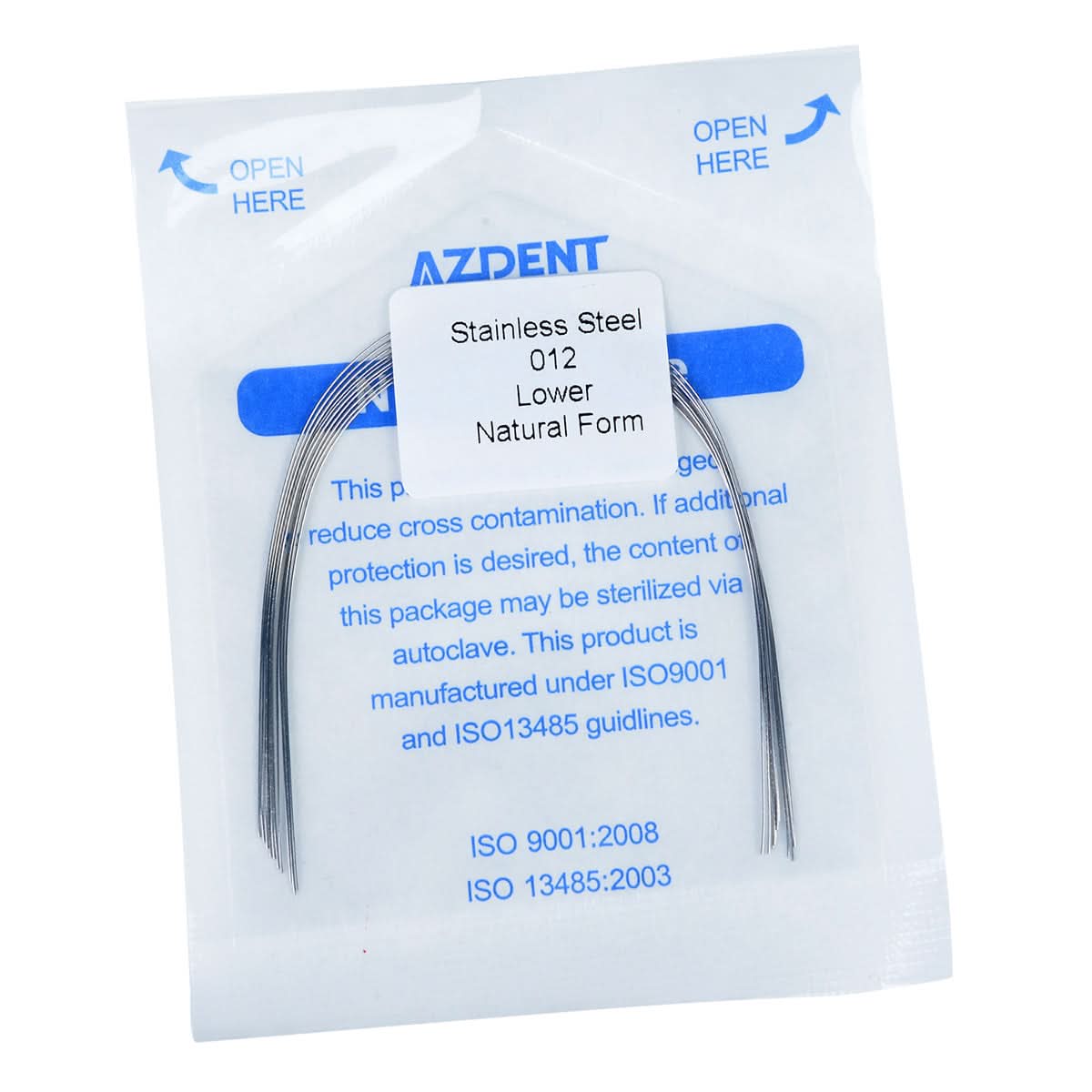 Orthodontic Archwire Stainless Steel Round Natural 0.012-0.020 Upper/Lower 10pcs/Pack - pairaydental.com