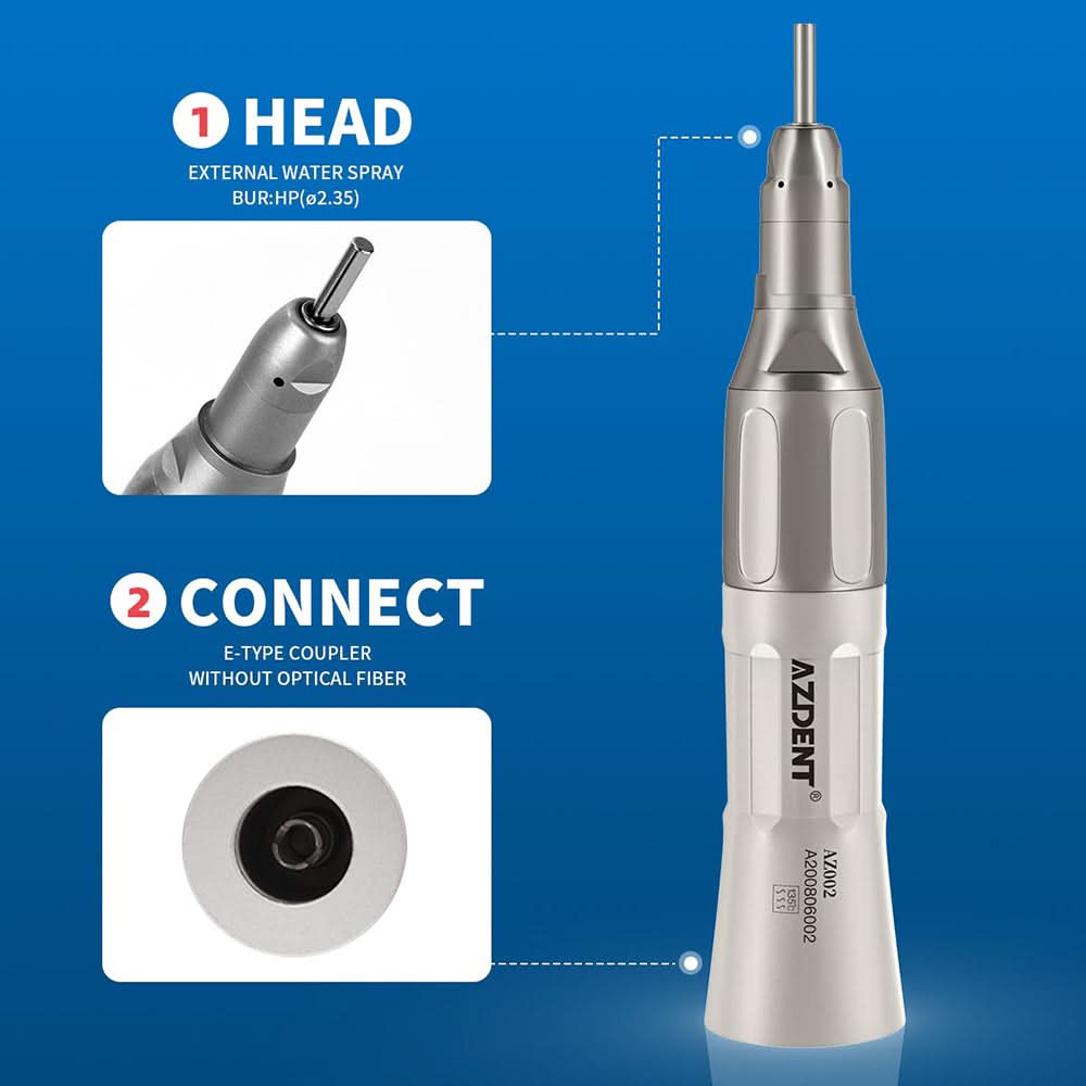 1:1 Low Speed Straight Handpiece Nose Cone External Water