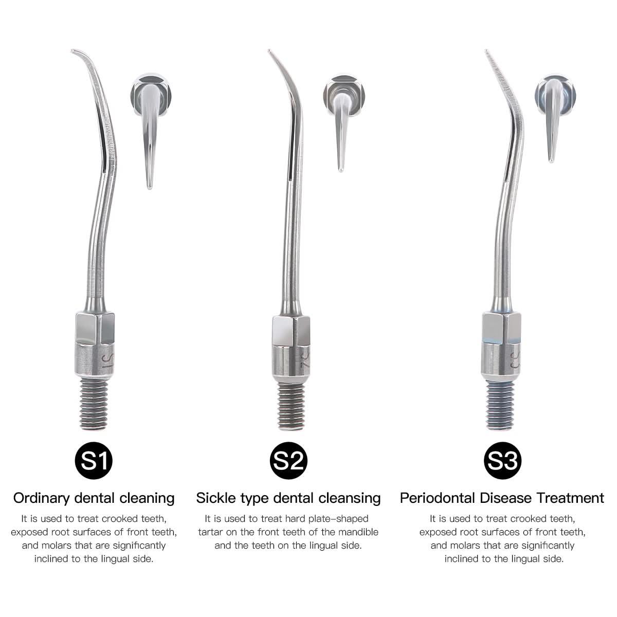 Dental Air Scaler Handpiece 6-hole Coupler with Fiber Optic 3 Power Levels 3 Tips - pairaydental.com