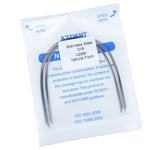 Orthodontic Archwire Stainless Steel Round Natural 0.012-0.020 Upper/Lower 10pcs/Pack - pairaydental.com