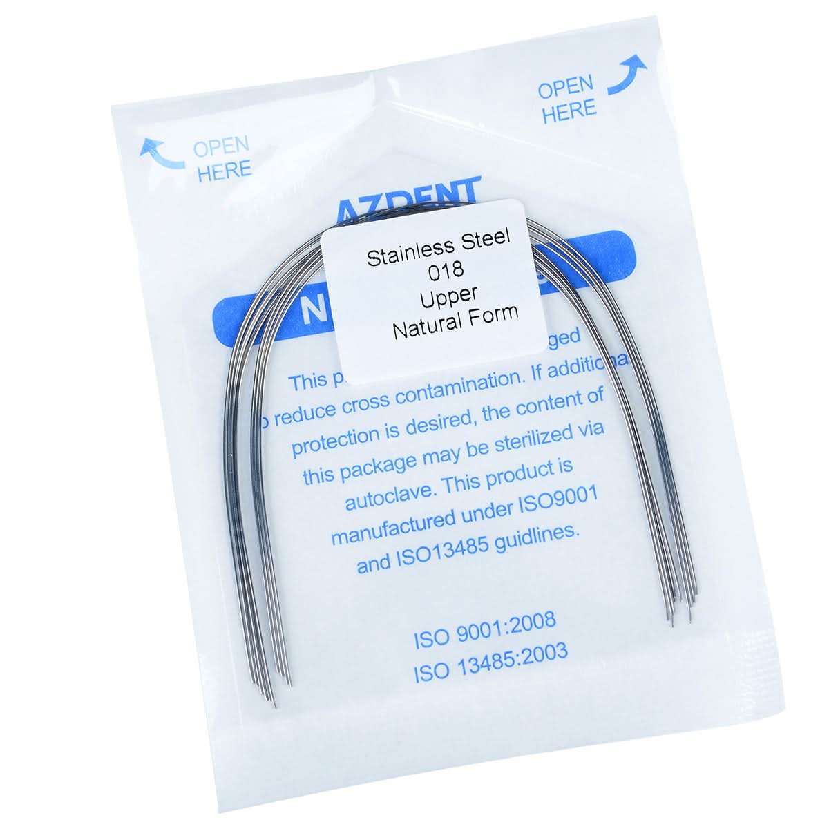 Orthodontic Archwire Stainless Steel Round Natural 0.012-0.020 Upper/Lower 10pcs/Pack - pairaydental.com