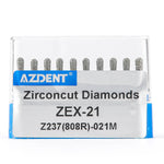 Dental Diamond Burs ZEX-21 (808R-021M) for Zirconia/Ceramic Prep 10pcs/Box - pairaydental.com