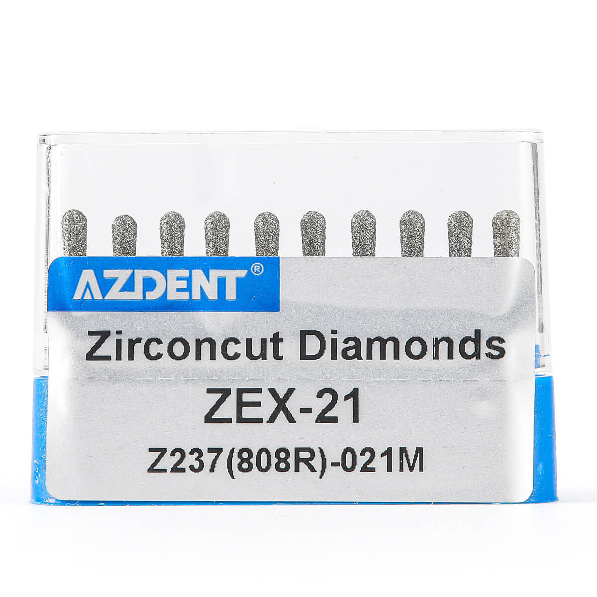Dental Diamond Burs ZEX-21 (808R-021M) for Zirconia/Ceramic Prep 10pcs/Box - pairaydental.com
