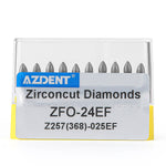 Dental Diamond Bur ZFO-24EF Cutting Zirconia Diamond Round 10pcs/Box
