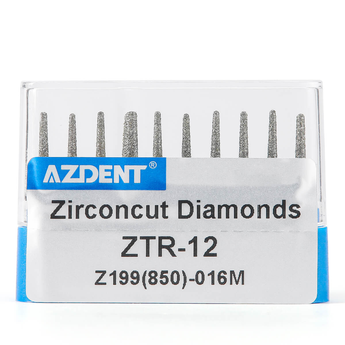 Dental Diamond Burs FG Cutting Zirconia Ceramic Z199-016M (850-016M) Round End Taper Medium 10pcs/Box - pairaydental.com