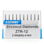 Dental Diamond Burs ZTR-12 (850-016M) for Zirconia/Ceramic Prep 10pcs/Box - pairaydental.com