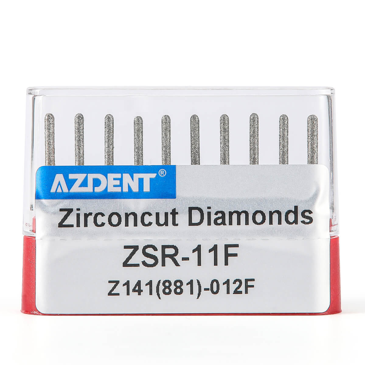 Dental Diamond Burs ZSR-11F (881-012F) for Ceramics/Composite Shaping 10pcs/Box - pairaydental.com