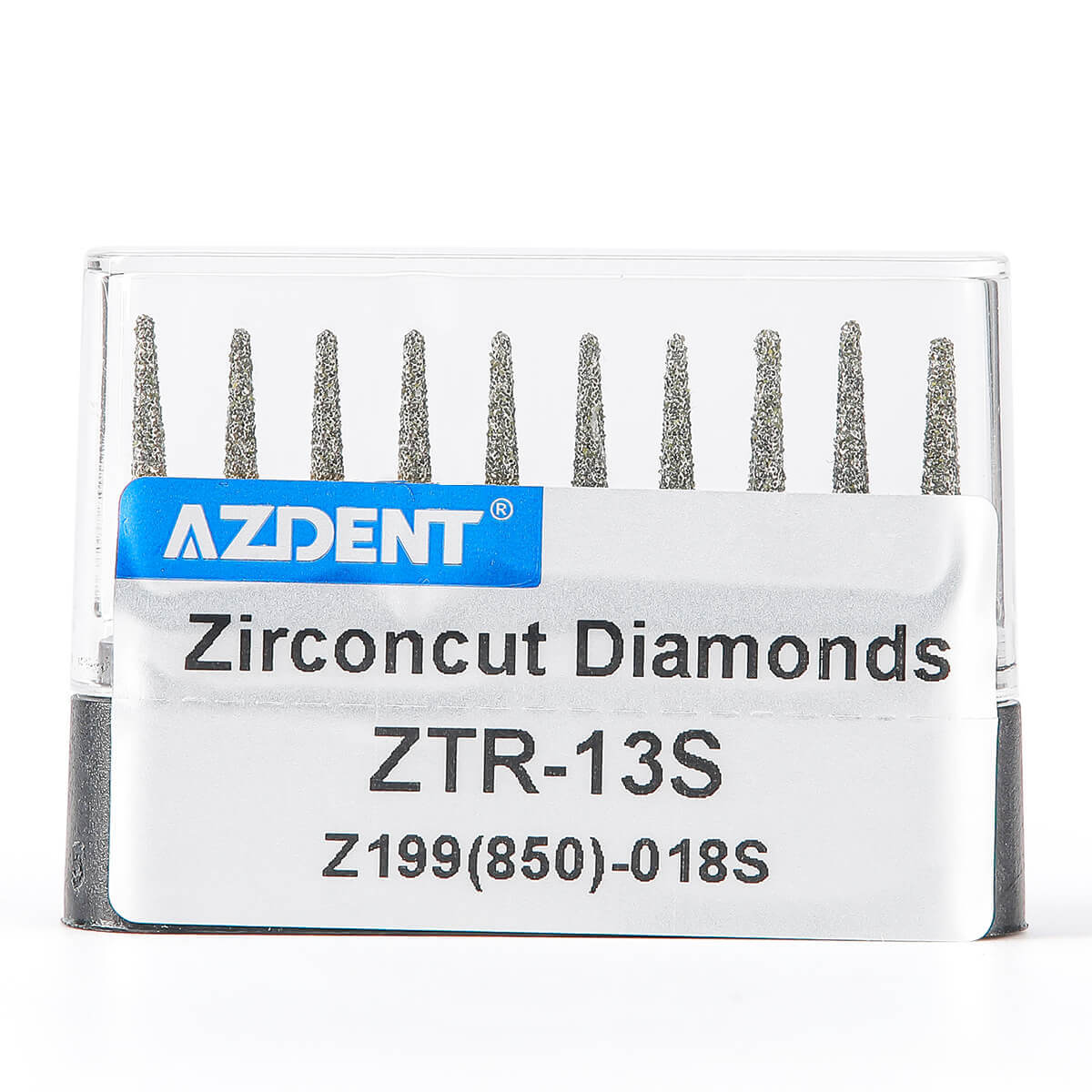 Dental Diamond Burs ZTR-13S (850-018S) for Zirconia/Ceramic Prep 10pcs/Box - pairaydental.com