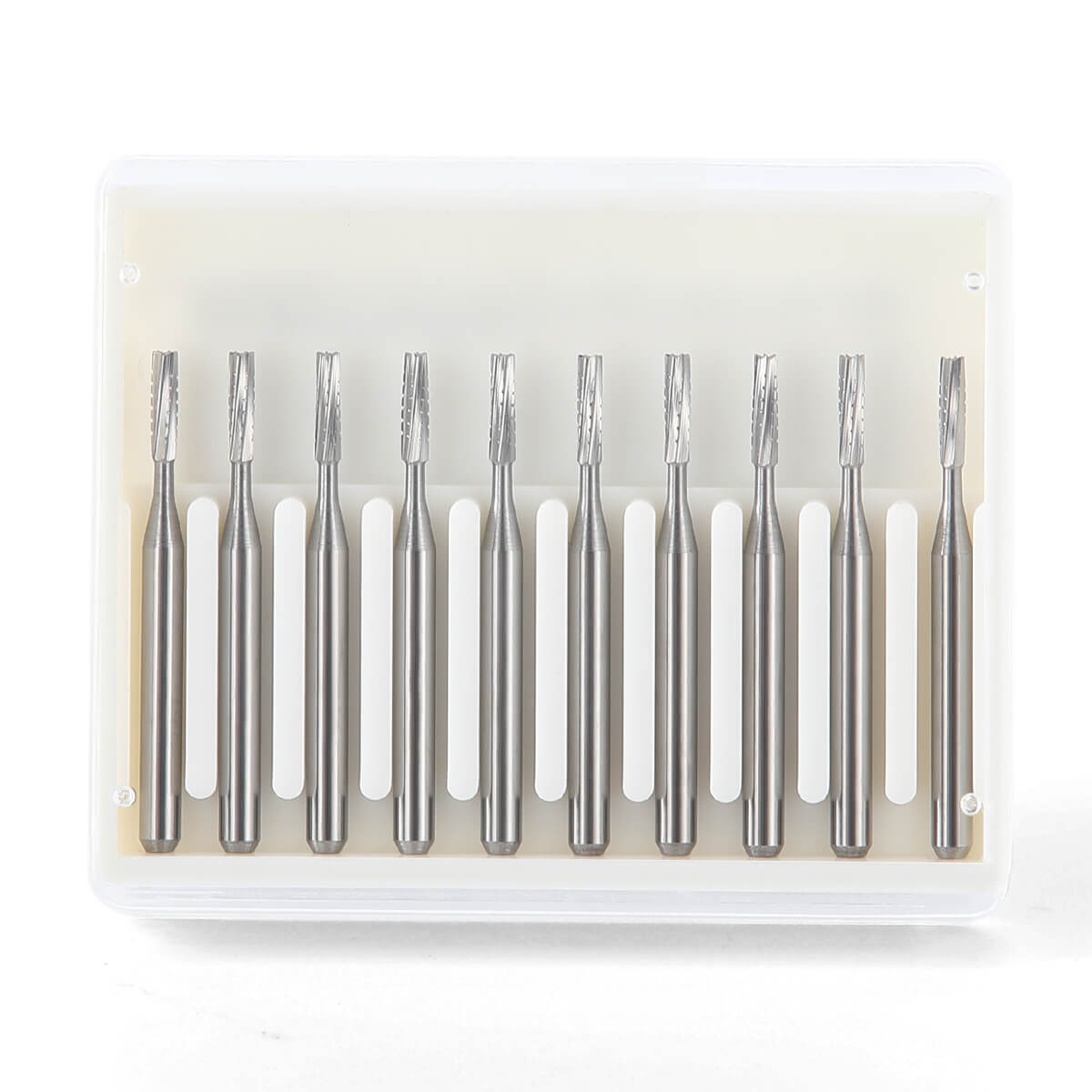 Dental Carbide Bur Straight Fissure Crosscut FG #557 10pcs/Box - pairaydental.com