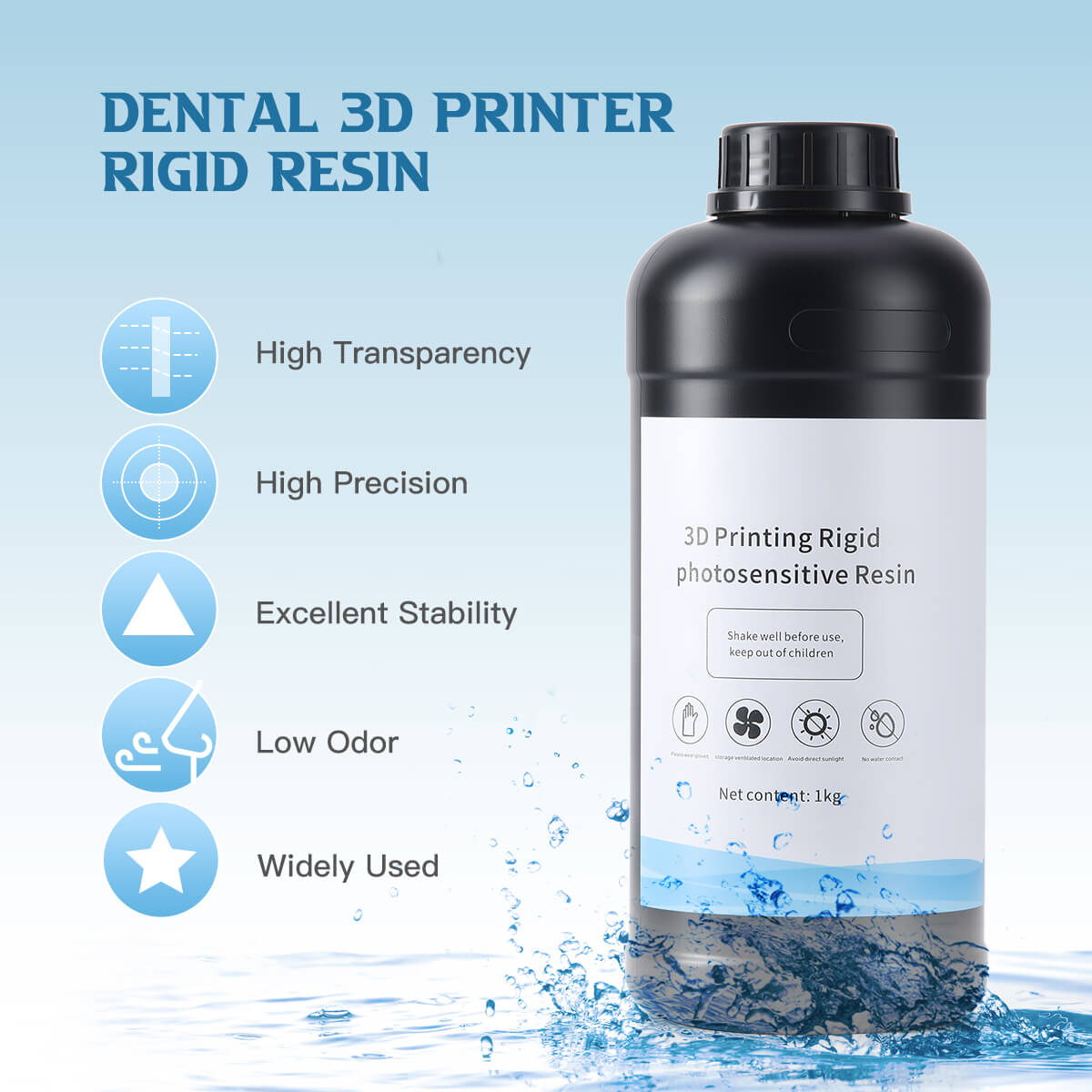 3D Printer Rigid Resin Materials 1 kg/Bottle - pairaydental.com
