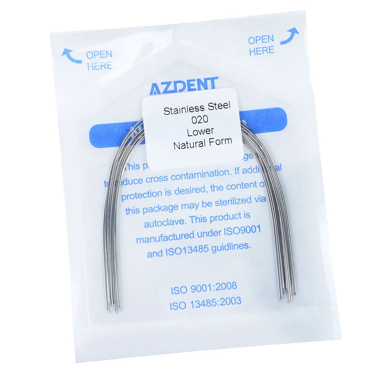 Orthodontic Archwire Stainless Steel Round Natural 0.012-0.020 Upper/Lower 10pcs/Pack - pairaydental.com