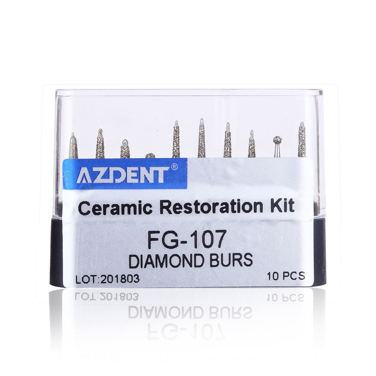 Dental Diamond Bur FG-107 Ceramic Restoration Kit 10pcs/Kit - pairaydental.com