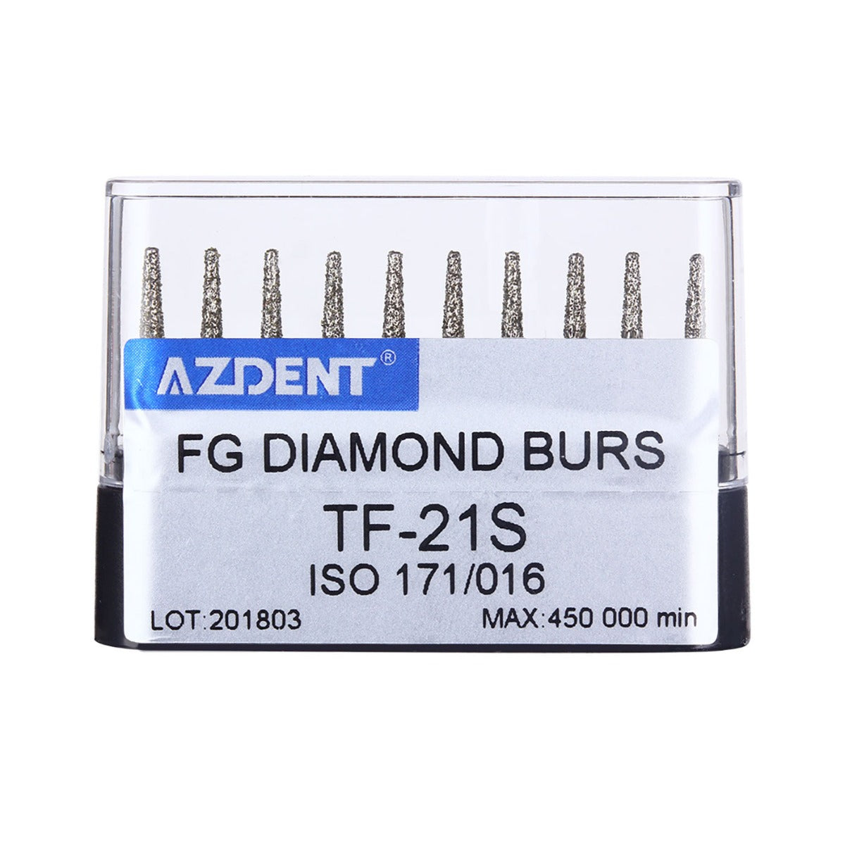 Dental Diamond Burs FG TF-21S Flat Cone 10pcs/Box - pairaydental.com