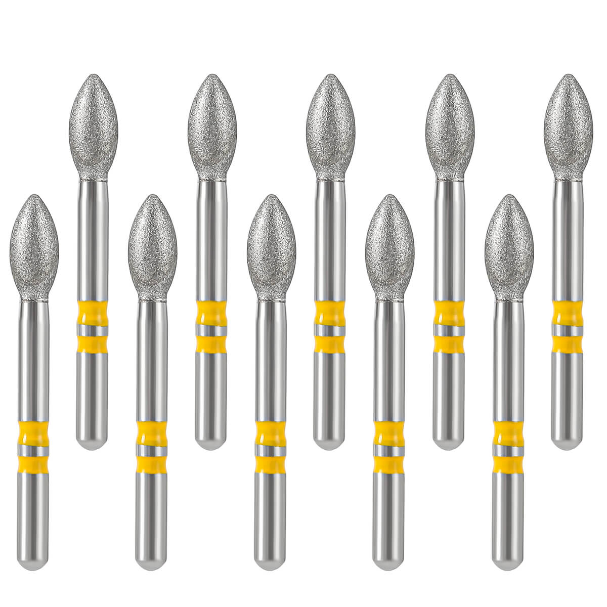 Dental Diamond Burs FG Cutting Zirconia Ceramic Z257-025EF (368-025EF) Round 10pcs/Box - pairaydental.com