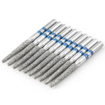 Dental Diamond Burs FG Cutting Zirconia Ceramic Z199-016M (850-016M) Round End Taper Medium 10pcs/Box - pairaydental.com