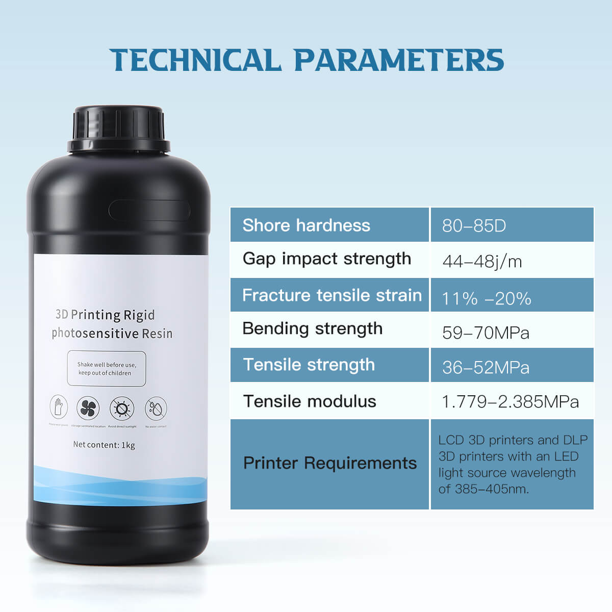 3D Printer Rigid Resin Materials 1 kg/Bottle - pairaydental.com