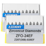 Dental Diamond Bur ZFO-24EF Cutting Zirconia Diamond Round 10pcs/Box