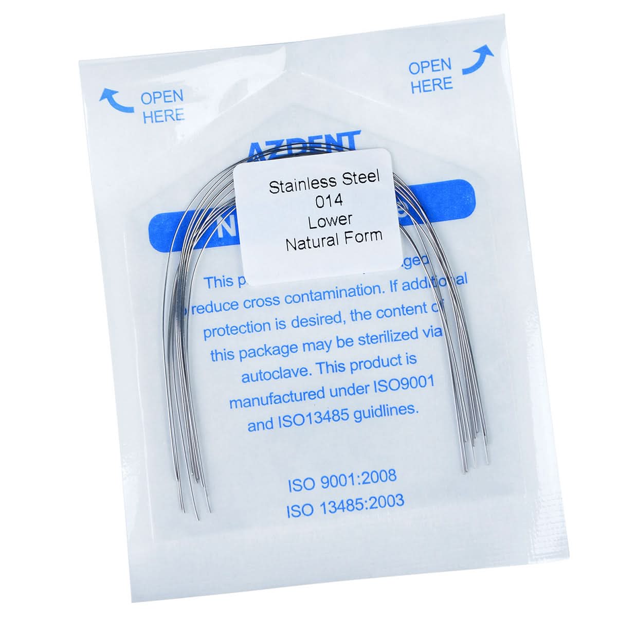 Orthodontic Archwire Stainless Steel Round Natural 0.012-0.020 Upper/Lower 10pcs/Pack - pairaydental.com