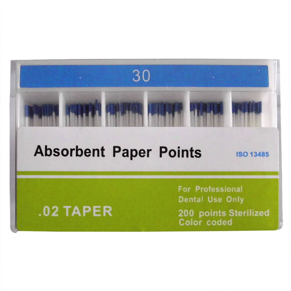Absorbent Paper Points 0.02 Taper 15-40# 7 Models 200pcs/Pk