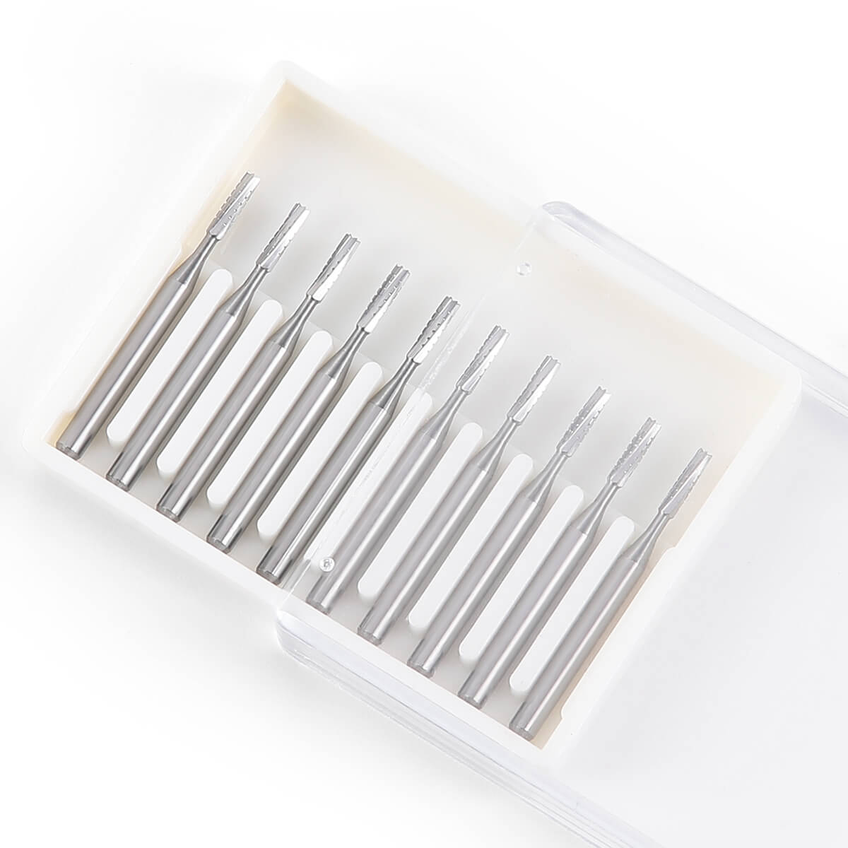 Dental Carbide Bur Straight Fissure Crosscut FG #557 10pcs/Box - pairaydental.com