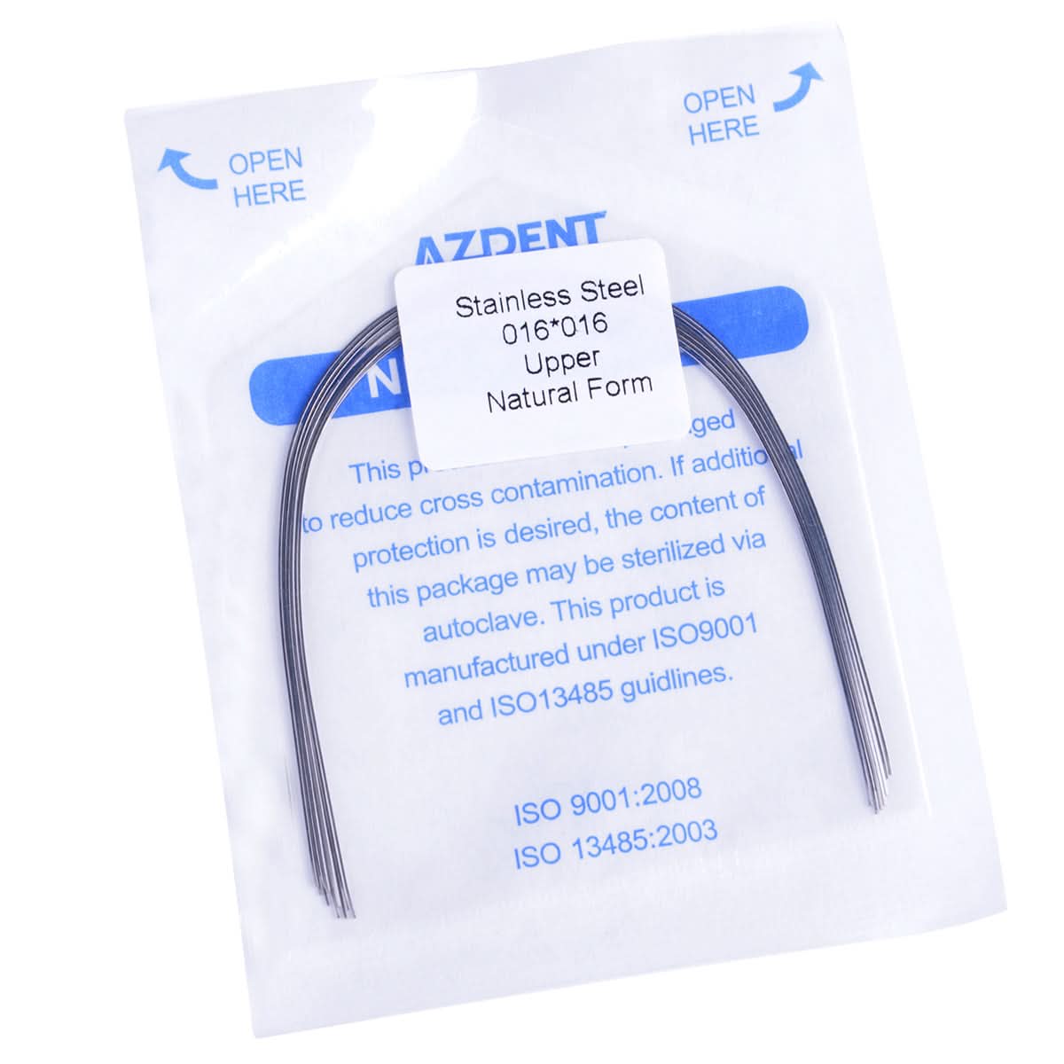 Orthodontic Archwire Stainless Steel Rectangular Natural 0.016-0.021 x 0.016-0.025 Upper/Lower 10pcs/Pack - pairaydental.com