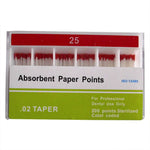 Absorbent Paper Points 0.02 Taper 15-40# 7 Models 200pcs/Pk