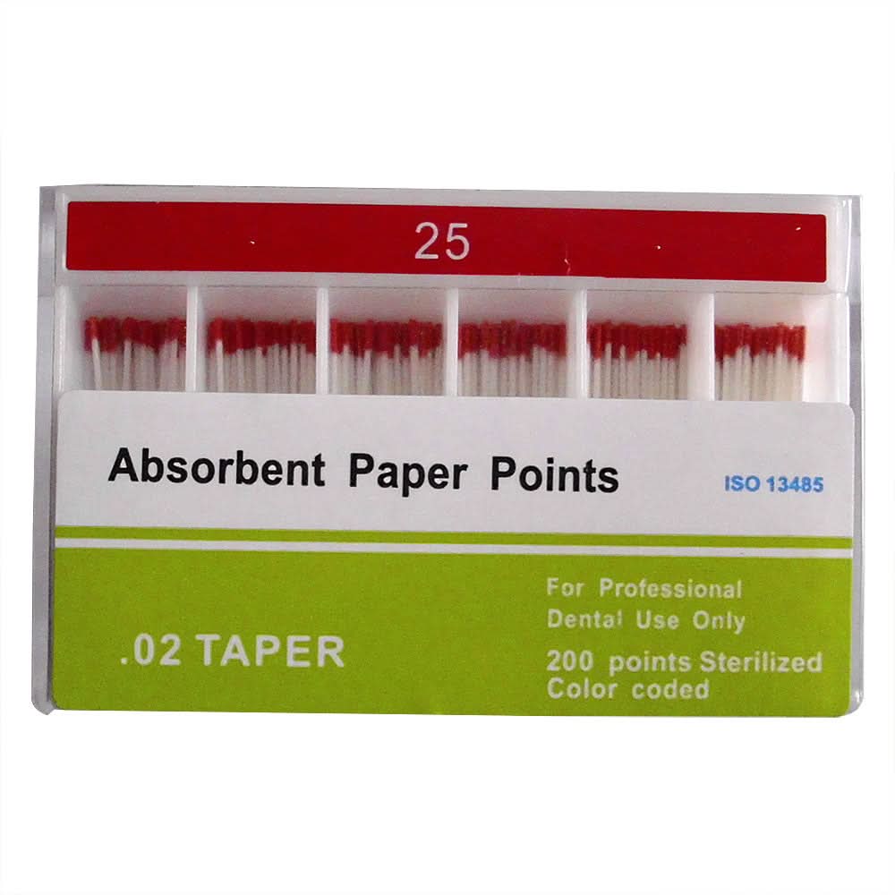 Absorbent Paper Points 0.02 Taper 15-40# 7 Models 200pcs/Pk