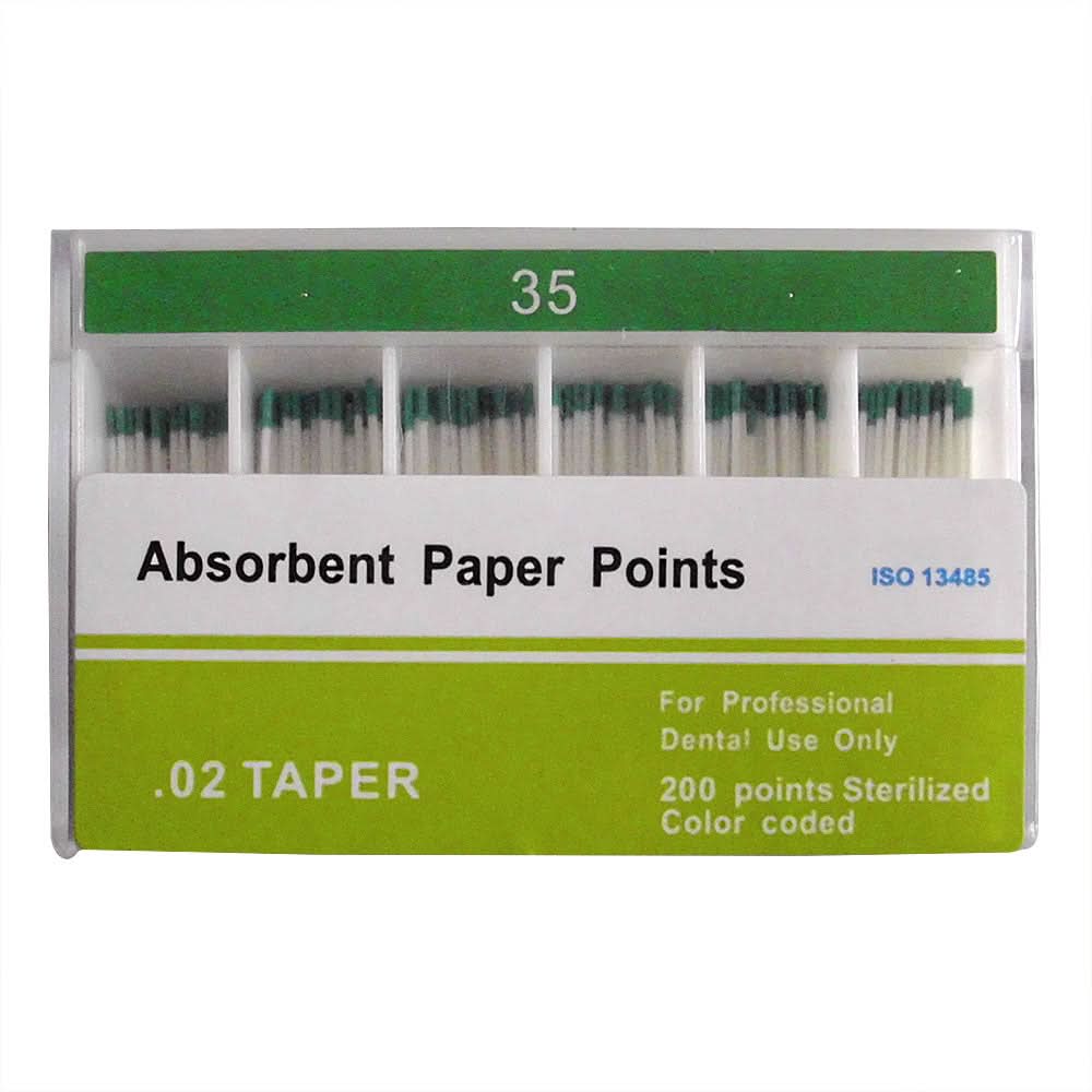 Absorbent Paper Points 0.02 Taper 15-40# 7 Models 200pcs/Pk