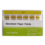 Absorbent Paper Points 0.02 Taper 15-40# 7 Models 200pcs/Pk
