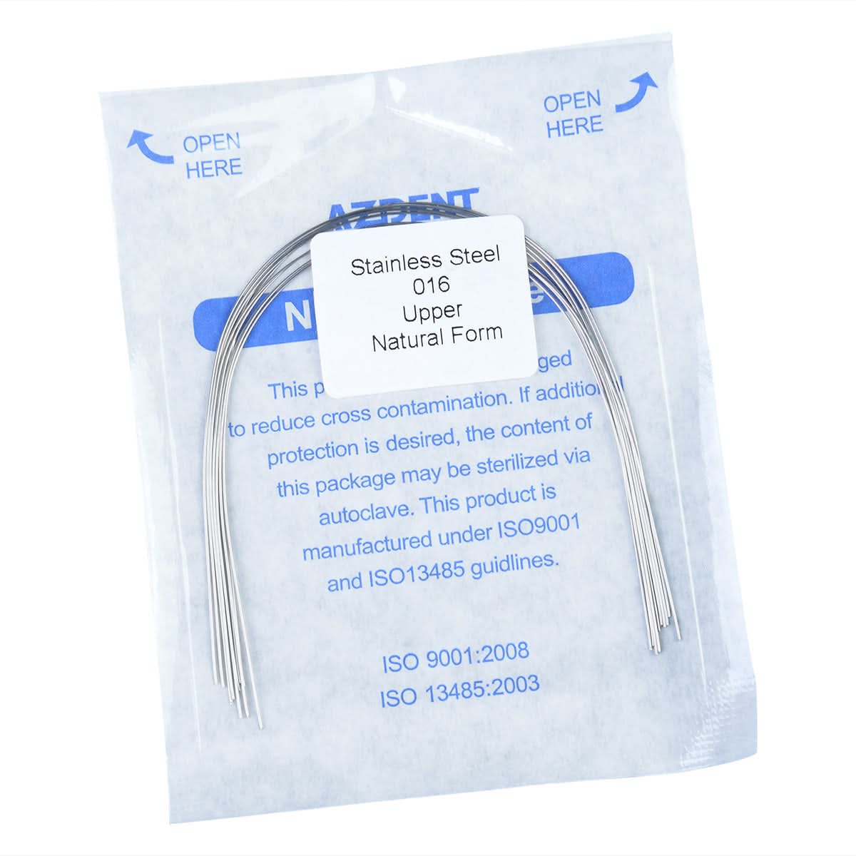 Orthodontic Archwire Stainless Steel Round Natural 0.012-0.020 Upper/Lower 10pcs/Pack - pairaydental.com
