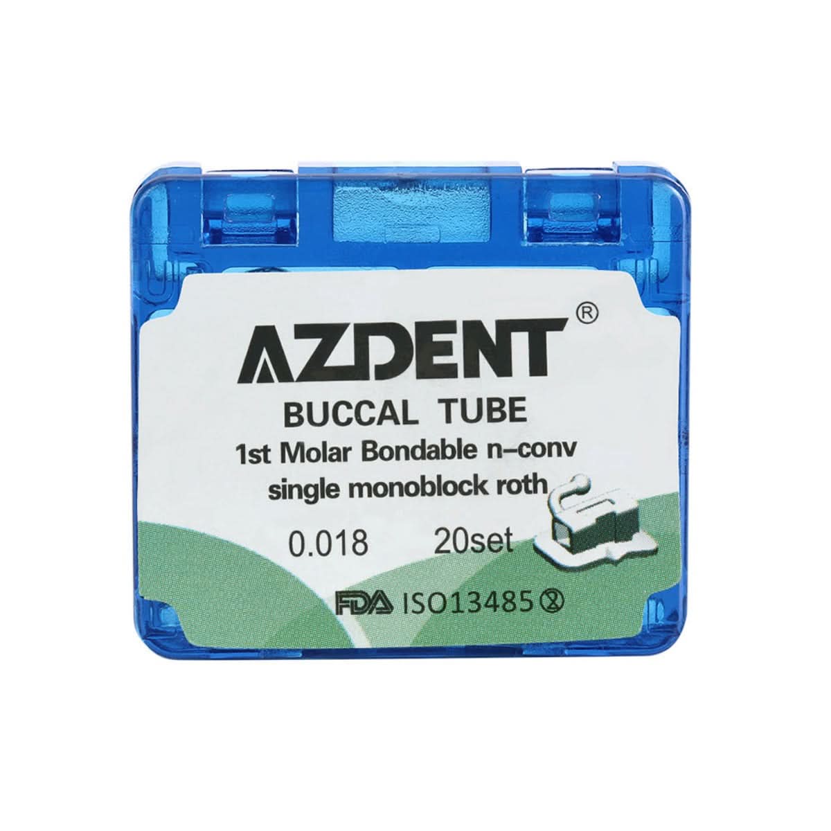 Boonsable Buccal Tube 1st Molar Bondable Monoblock Non-Convertible Roth 0.018 50