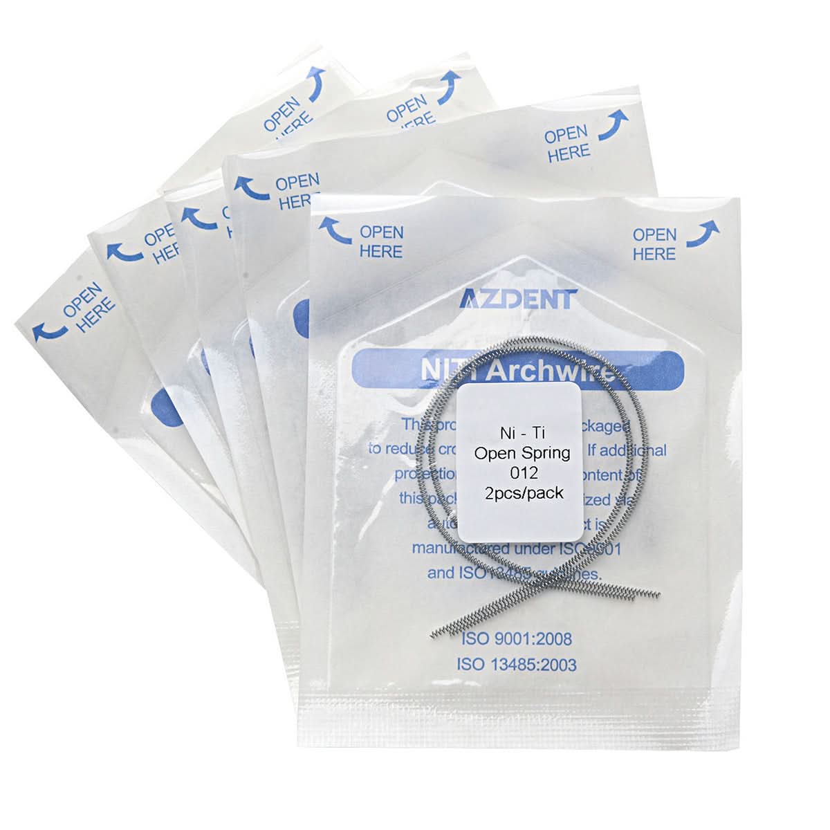 Orthodontic 0.012*180mm Open Coil Spring NITI Alloy 2pcs/Pack - pairaydental.com