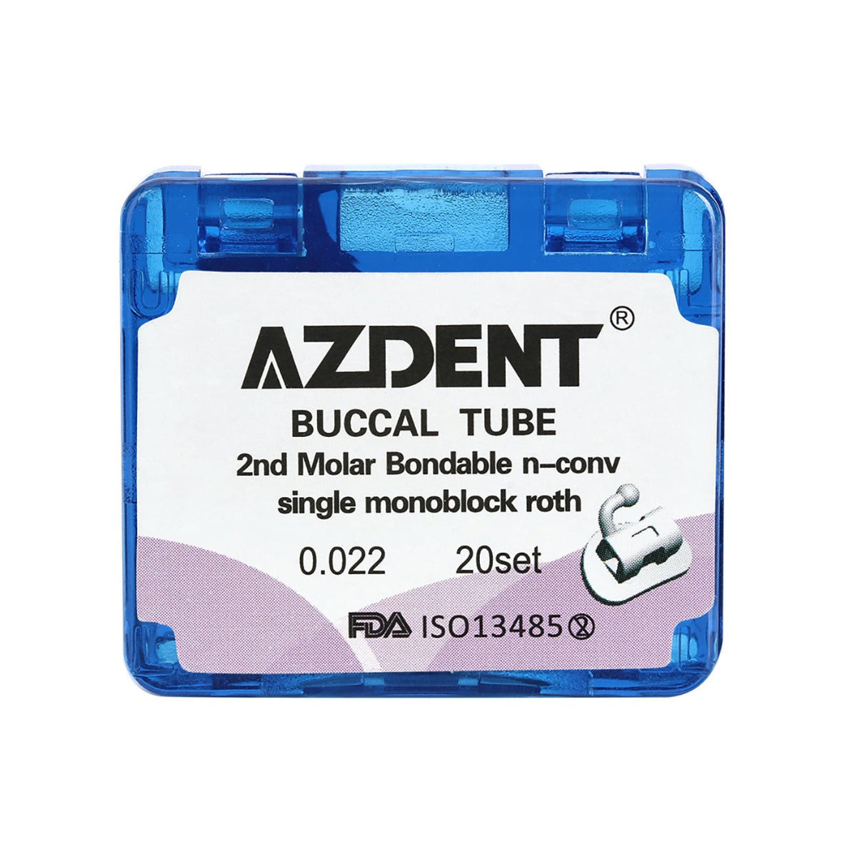 Buccal Tube 2nd Molar Bondable Monoblock Non-convertible Roth 0.022 20Sets/Box - pairaydental.com
