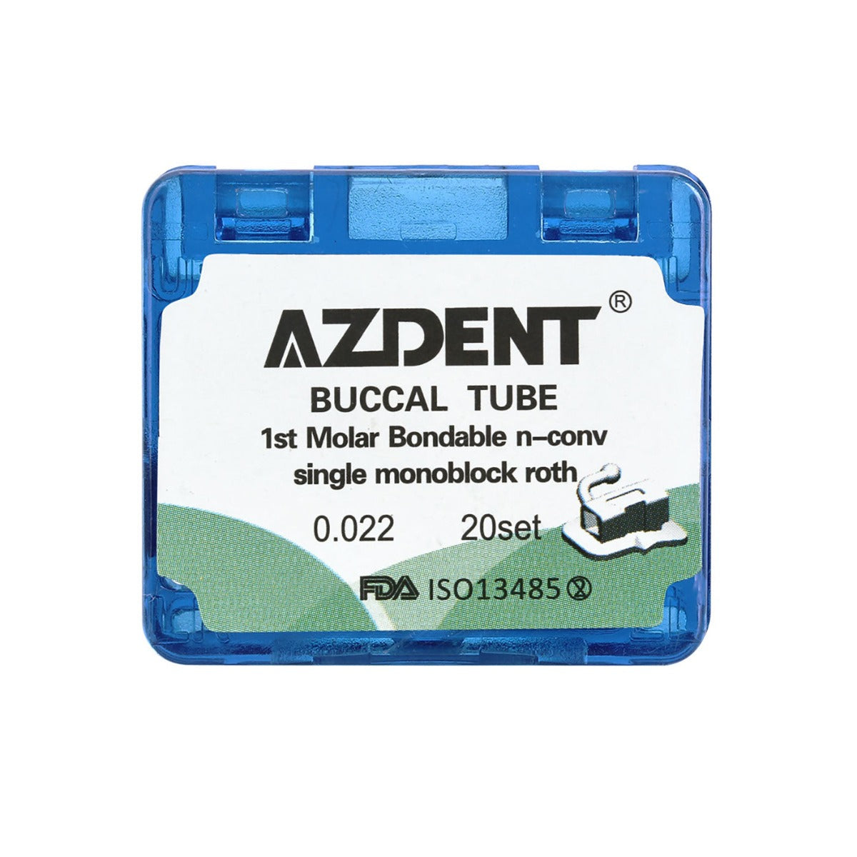 Buccal Tube 1st Molar Bondable Monoblock Non-convertible Roth 0.022 20 Sets/Box - pairaydental.com