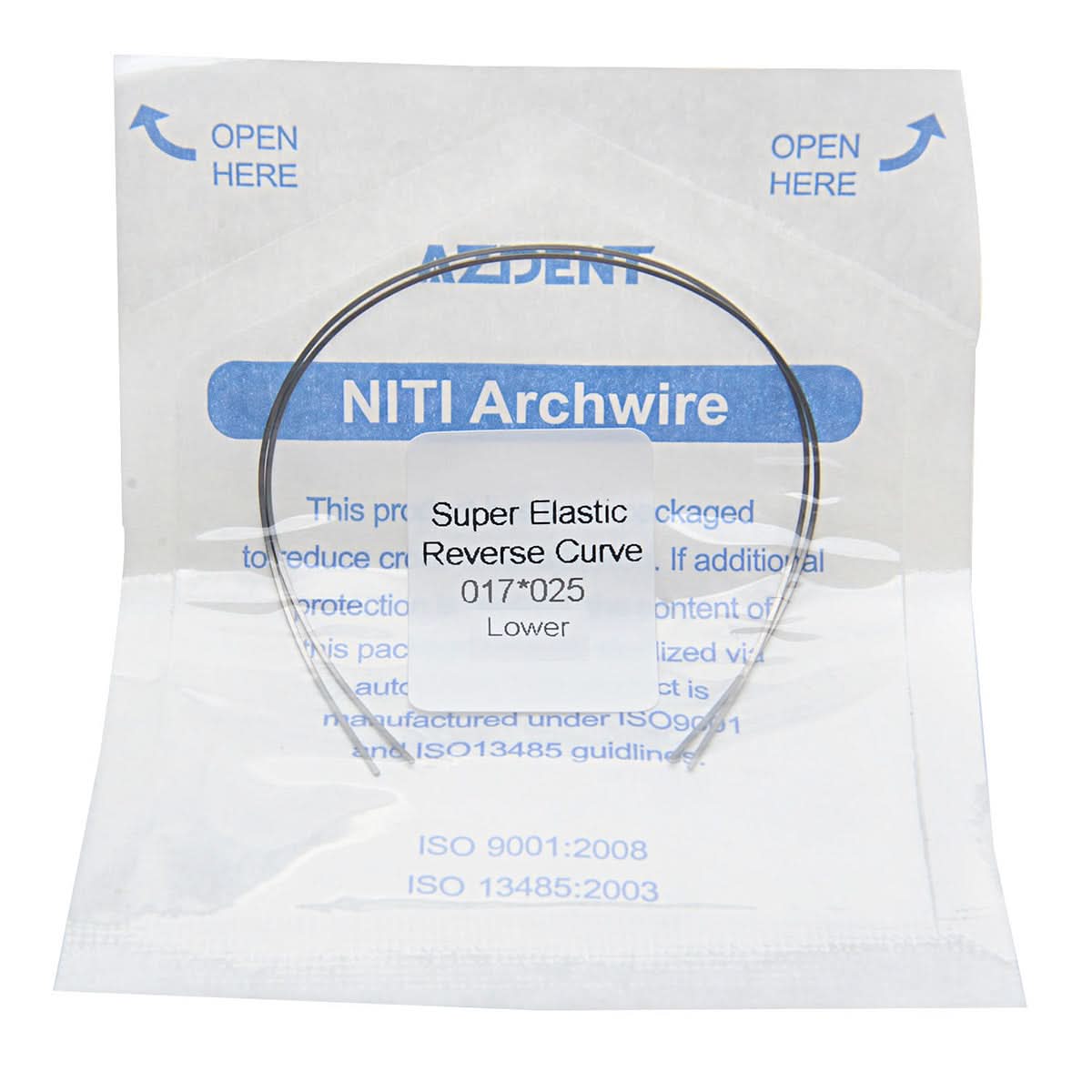 Archwires Niti Reverse Curve Rectangular 0.014-0.019 x 0.016-0.025 Upper/Lower 2pcs/Pack - pairaydental.com