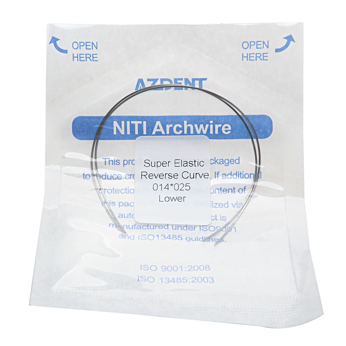 Archwires Niti Reverse Curve Rectangular 0.014-0.019 x 0.016-0.025 Upper/Lower 2pcs/Pack - pairaydental.com