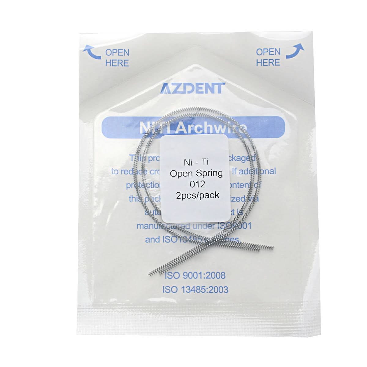 Orthodontic 0.012*180mm Open Coil Spring NITI Alloy 2pcs/Pack - pairaydental.com