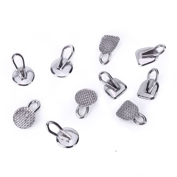 Dental Lingual Button Bondable Traction Hook Round/Rectangular 10pcs/Bag - pairaydental.com