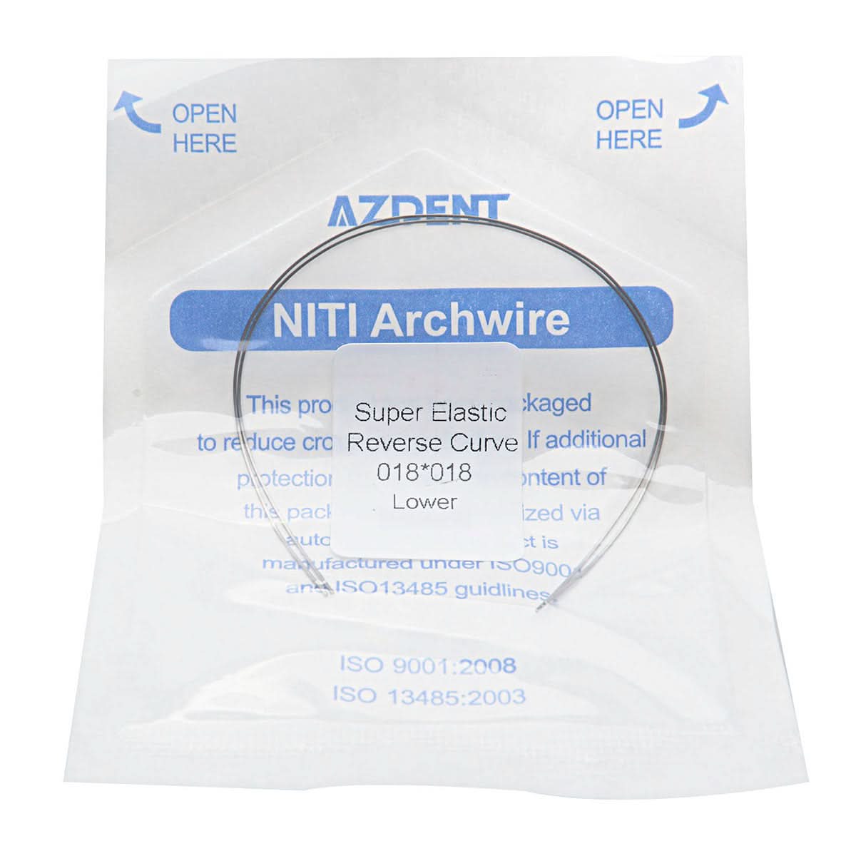 Archwires Niti Reverse Curve Rectangular 0.014-0.019 x 0.016-0.025 Upper/Lower 2pcs/Pack - pairaydental.com