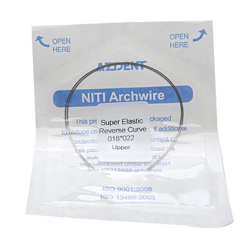Archwires Niti Reverse Curve Rectangular 0.014-0.019 x 0.016-0.025 Upper/Lower 2pcs/Pack - pairaydental.com
