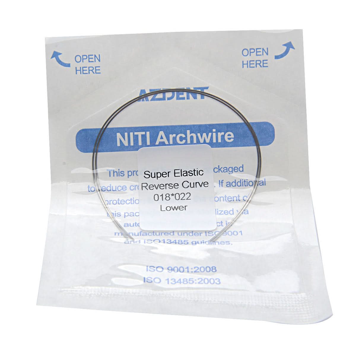 Archwires Niti Reverse Curve Rectangular 0.014-0.019 x 0.016-0.025 Upper/Lower 2pcs/Pack - pairaydental.com