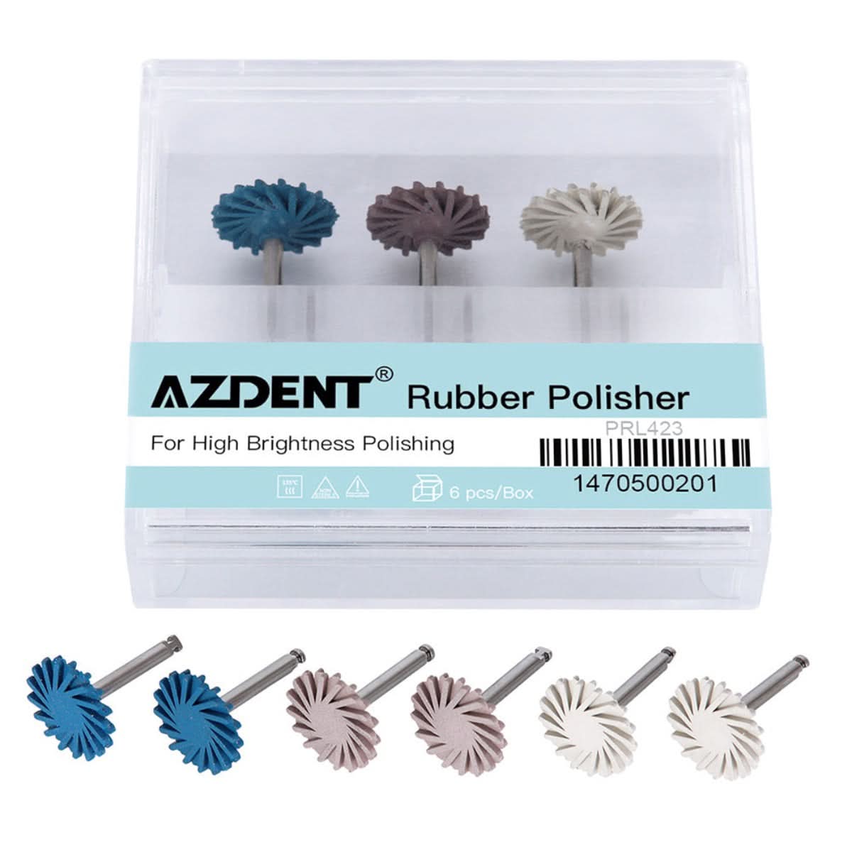 Dental Polishing Kit Composite Ceramic Zircon Rubber Wheel 6pcs/Kit - pairaydental.com