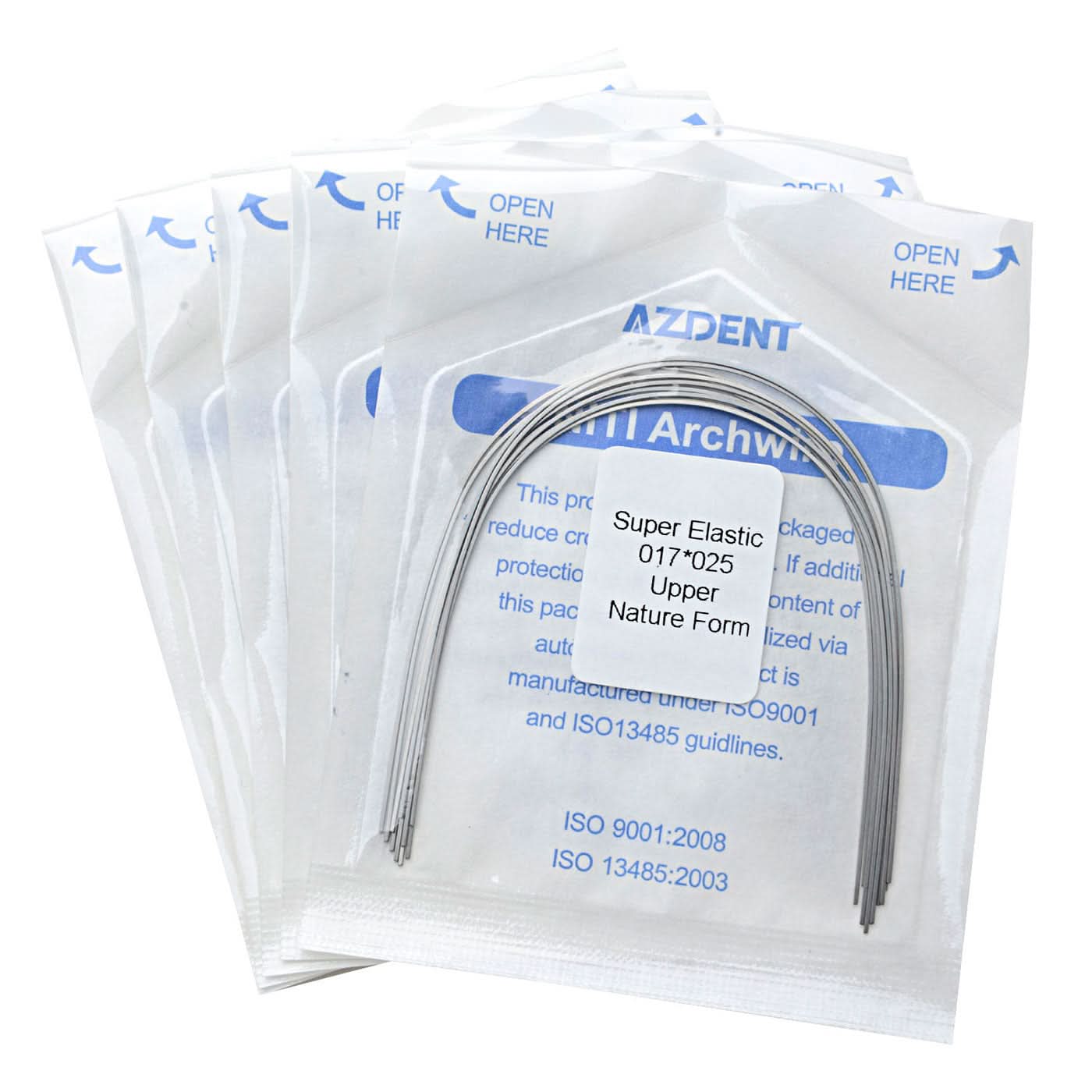 Archwire Niti Super Elastic Natural Rectangular 0.016-0.018 x 0.016-0.025 Upper/Lower 10pcs/Pack - pairaydental.com