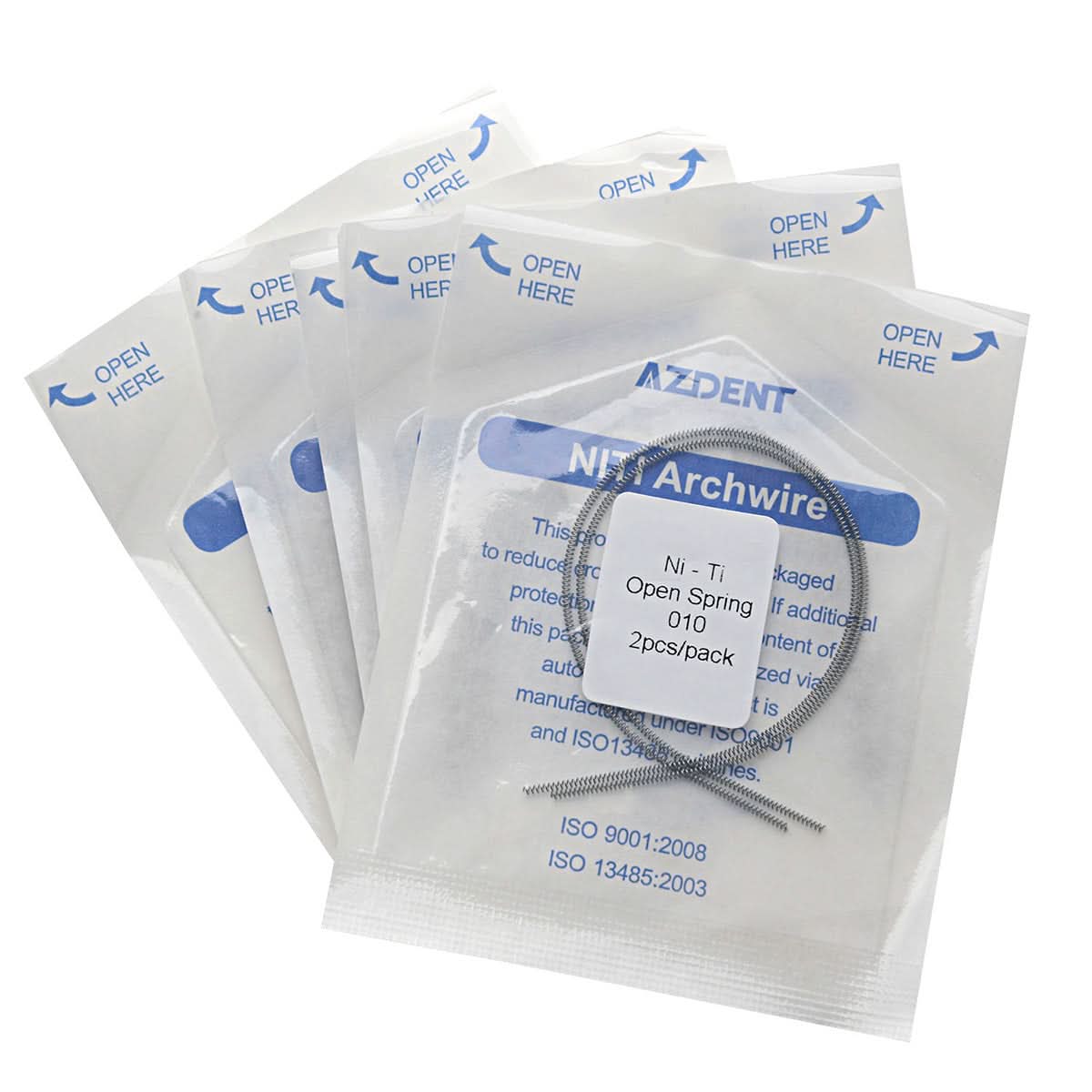 Orthodontic 0.010* 180mm Open Coil Spring NITI Alloy 2pcs/Pack - pairaydental.com