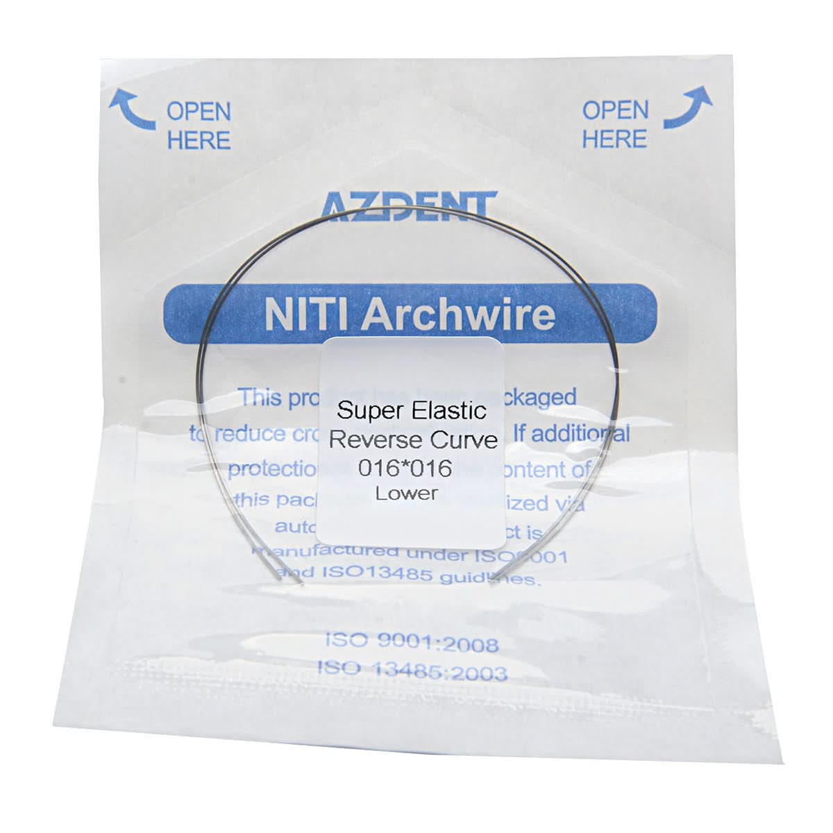 Archwires Niti Reverse Curve Rectangular 0.014-0.019 x 0.016-0.025 Upper/Lower 2pcs/Pack - pairaydental.com