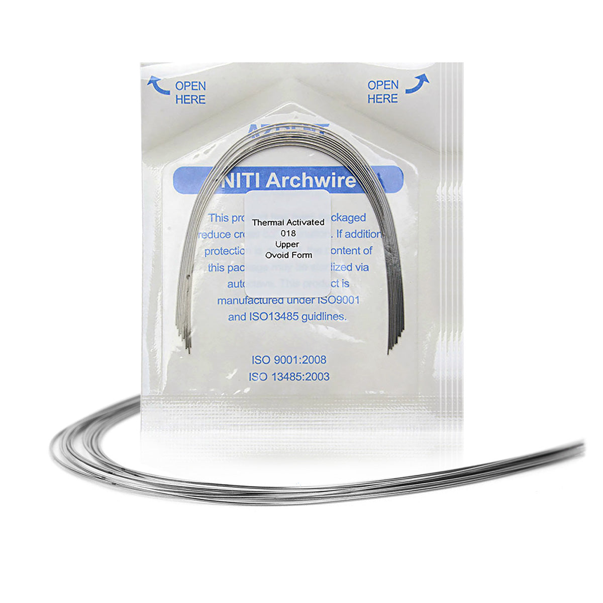 5 Packs Archwire NiTi Thermal Active Ovoid Round 0.012-0.020 Upper/Lower 10pcs/Pack - pairaydental.com